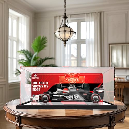 Acryl-Vitrine für Lego Speed ​​Racing 77242 77243~77251 Modell Auto-Displaybox, staubdichte Displaybox, kompatibel mit Lego, Modell-Schaukasten, Geschenk (Nicht im Lieferumfang enthalten) (77250) von Generisch