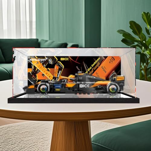 Acryl-Vitrine für Lego Speed ​​Racing 77242 77243~77251 Modell Auto-Displaybox, staubdichte Displaybox, kompatibel mit Lego, Modell-Schaukasten, Geschenk (Nicht im Lieferumfang enthalten) (77251) von Generisch