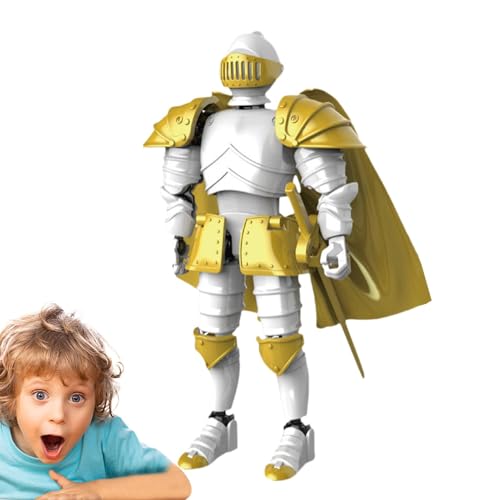 Actionfigur 3D Gedruckt Beweglich - Bewegliche Ritter Figuren | Mittelalterliche Ritter Actionfigur | Exquisite Mittelalterliche Statue Schreibtisch Dekoration, Sammelfigur für Familien, Liebhaber | von Generisch