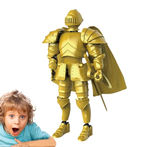 Actionfigur 3D Gedruckt Beweglich - Bewegliche Ritter Figuren | Mittelalterliche Ritter Actionfigur | Exquisite Mittelalterliche Statue Schreibtisch Dekoration, Sammelfigur für Familien, Liebhaber | von Generisch