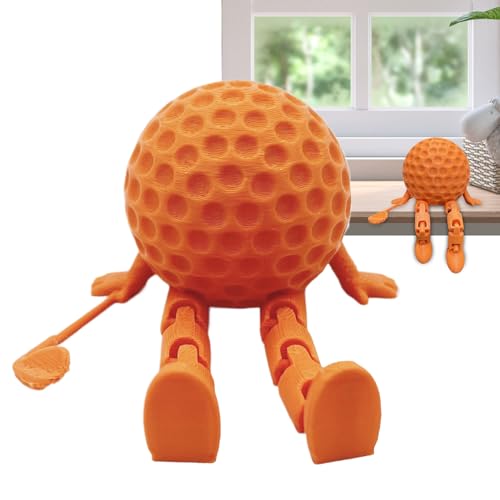 Actionfigur 3D Gedruckt | Golfball Modell Mit Beweglichen Gelenken,Tischfiguren-Modell - Für Kinder Teenager Sammler Vitrine Nachttisch Schlafzimmer Arbeitszimmer von Generisch
