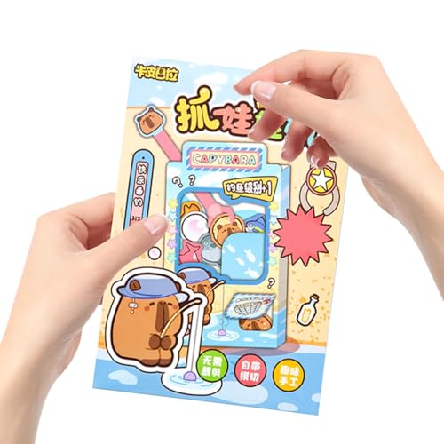 Adorable Claw Machine for Kids, Handmade Capybara Arcade Game Machine, Grabber Machine Toys, Paper Claw Machine, Twisting Machine Toy for Boys Girls, Arcade Machine Toy for Children von Generisch