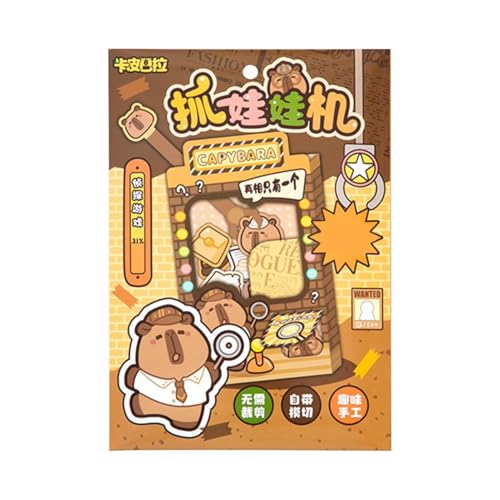 Adorable Claw Machine for Kids, Handmade Capybara Arcade Game Machine, Grabber Machine Toys, Paper Claw Machine, Twisting Machine Toy for Boys Girls, Arcade Machine Toy for Children von Generisch