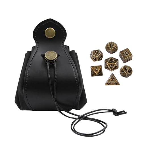 Adorable Dice Bag, Artificial Leather Drawstring Dice Organizer, Compact Jewelry Container Board Playing Prop Organization, Multi Functional Card Companion for Girls and Students von Generisch