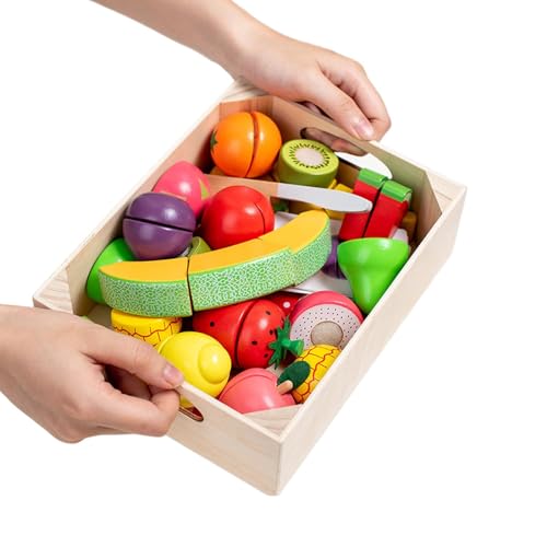 Adorable Wooden Play Food Set, Wooden Educational , Colorful Fruit and Veggies Cutting Set, Educational Wooden Toys Learning Flashcard Set, Play Kitchen Accessories for Home Adorable Wooden Play Food Set, Wooden Educational , Colorful Fruit and Veggies Cutting Set, Educational Wooden Toys Learning Flashcard Set, Play Kitchen Accessories for Home von Generisch