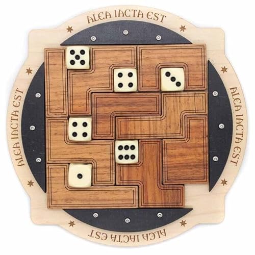 Alea lacta Est Logikspiel mit Würfeln Logikpuzzle Holz von Generisch