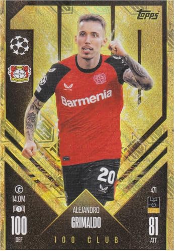Alejandro Grimaldo Leverkusen t 14.0M Topps 100 Club Fußball Sammelkarte 471 von Generisch