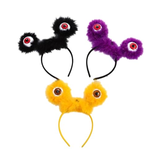 Alien Eyes Haarreif Halloween Monster Eyeball Kopf Boppers mit flauschigem Rand Stirnband Big Eye Ball Kopfschmuck Augapfel Erwachsene Dekorationen Zubehör von Generisch