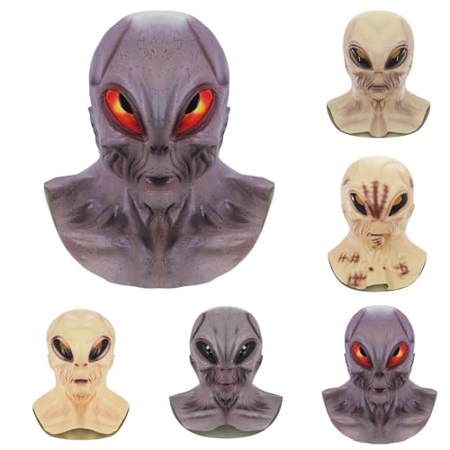 Alien Gruselmaske Halloween - Elastische Horror Maske (62cm) - Hautfreundlich für Kostümpartys - Wiederverwendbar von Generisch