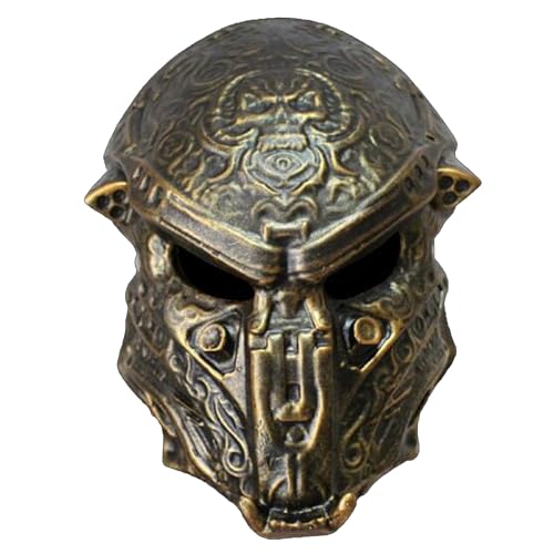 Alien Warrior Predator Cosplay Maske Harz Spiel Film Party Halloween Kostüm Maske Requisiten (Kupfer/B) von Generisch
