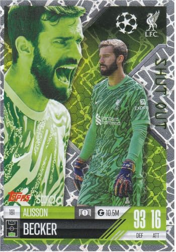 Alisson Becker t 10.5M Torwart Liverpool Topps Shut Out CL 2024-25 Fußball Sammelkarte 181 von Generisch