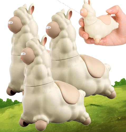 Alpaka -Wasserpistolen, Wasserpistole mit Drehkopf, Spuckendes Wasserspritzspielzeug für Sommer, Plastikpool -Spiele für den Sommer im Freien (3pcs) von Generisch