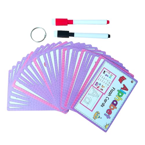 Alphabet-Lernkarten – löschbare Buchstabenerkennungskarten | pädagogische Alphabet-Lernkarten | Entwicklungs-Lernkarten für Kinder ab 3 Jahren Alphabet-Lernkarten – löschbare Buchstabenerkennungskarten | pädagogische Alphabet-Lernkarten | Entwicklungs-Lernkarten für Kinder ab 3 Jahren von Generisch