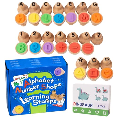 Alphabet -Number -Stempel - Alphabet -Nummer Stempel FlashCard | 26 Buchstaben & 0-9 Zahlen | Tragbares Wort Rechtschreib- Und Math -Spiele Kreatives Bildungsspielzeug Für Kindermädchen Kinder Kinder von Generisch