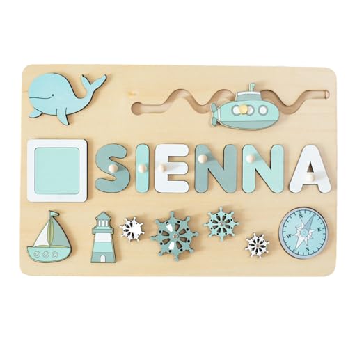 Alphabet -Puzzle, Kindername Puzzle, Alphabet Name Jigsaw Brettspiel, Farbenfroh Und Interaktiv, Lehrreich Und Unterhaltsam, 30x20x3cm/11.81x7.87x1,18 Zoll Für Und Mädchen von Generisch