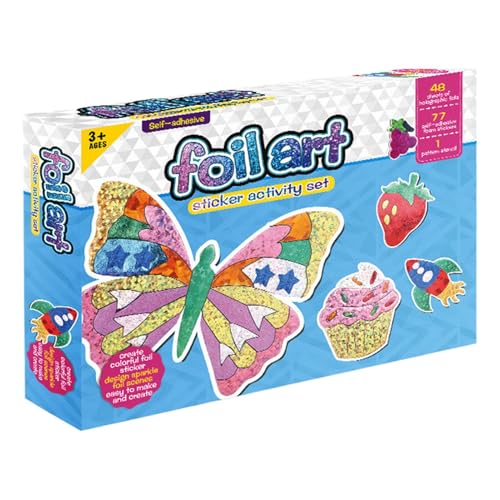 Aluminiumfolienkunstkit - Farbige Folienmalerei für Kinder | EVA -Board mit Kleberaufklebern, leichtem kreativem Handwerkssatz, unterhaltsamer DIY -Aktivität, ideal für Reisespielzeug 12.6x9.06x1,77 Z Aluminiumfolienkunstkit - Farbige Folienmalerei für Kinder | EVA -Board mit Kleberaufklebern, leichtem kreativem Handwerkssatz, unterhaltsamer DIY -Aktivität, ideal für Reisespielzeug 12.6x9.06x1,77 Z von Generisch