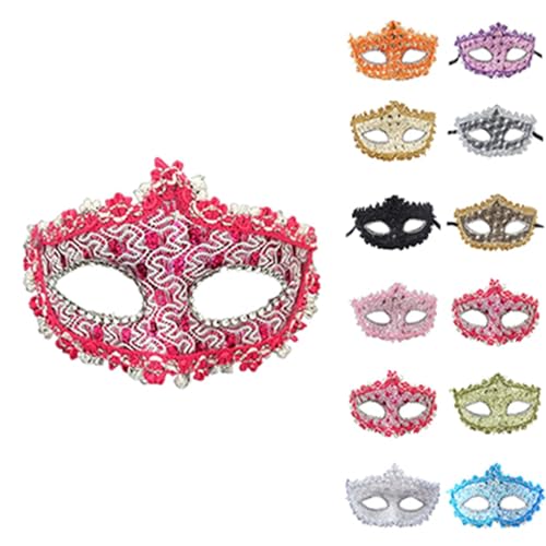 Amazon Angebote Heute,Silvester,Venezianische Maske Damen Gesicht Verkleidung Herren Masken Kostüm Maskenball Venezianisch Ballmaske Für Masquerade Mask Frau,Gold,One Size von Generisch