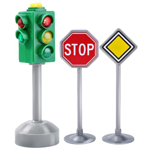 Ampel der Kinder mit Lichtern und Geräuschen | Miniatur -Signalpaneele Bildungsspielzeug | Straßenverkehrsstopp Stop Model Executive Outdoor -Spiel von Generisch