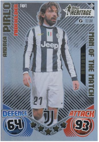 Andrea Pirlo Legend t 10.5M Mittelfeld JJ Topps Heritage Man of The Match Glitzer Fußball Sammelkarte 295 von Generisch