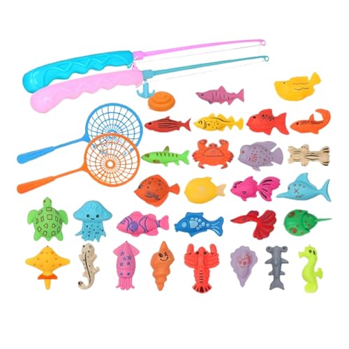 Angelspiel Magnetisches Angelspielzeug für Kinder ab 3 Jahre mit 40 Fischen + 2 Angeln + Netz Wasserspielzeug Badewanne & Outdoor Spiele Lernspielzeug Hand Augen Koordination Angelspiel Magnetisches Angelspielzeug für Kinder ab 3 Jahre mit 40 Fischen + 2 Angeln + Netz Wasserspielzeug Badewanne & Outdoor Spiele Lernspielzeug Hand Augen Koordination von Generisch
