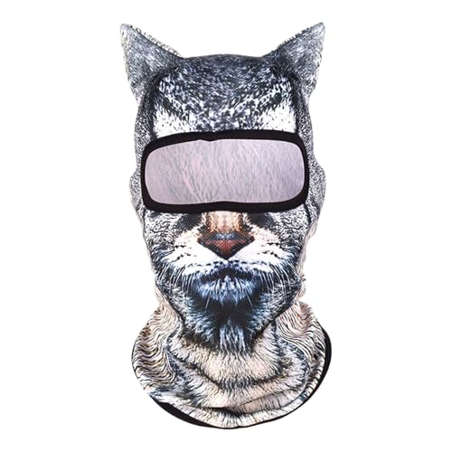 Animal Face Mask - Hood Masque Stand Ears | Halloween Festival Costume Covering | Three-Dimensional Pattern Animal Headgear With Durable Fabric, Comfortable Fit For Music Events And Party Use Animal Face Mask - Hood Masque Stand Ears | Halloween Festival Costume Covering | Three-Dimensional Pattern Animal Headgear With Durable Fabric, Comfortable Fit For Music Events And Party Use von Generisch