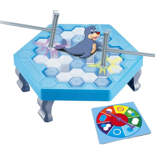 Animal On Ice Game, Bildungs ​​zwei Spieler Strategische Spiele, Interaktiv Stellen Sie Das Tier Sorgfältig Positionieren,Interaktive Tiersparung Crossing Forderning Activity Toy Für Familienpartys Un von Generisch