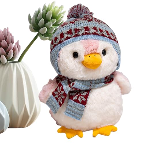 Animal Plush Throw Pillow, Plüsch -Stofftiere - Ausgestopfte Tierdekorpuppe - Plüschspielzeug mit abnehmbarem Strickhut und Schal für Kinderzimmer, Couch, Auto, Bett, Schlafzimmer, Wohnzimmer Animal Plush Throw Pillow, Plüsch -Stofftiere - Ausgestopfte Tierdekorpuppe - Plüschspielzeug mit abnehmbarem Strickhut und Schal für Kinderzimmer, Couch, Auto, Bett, Schlafzimmer, Wohnzimmer von Generisch
