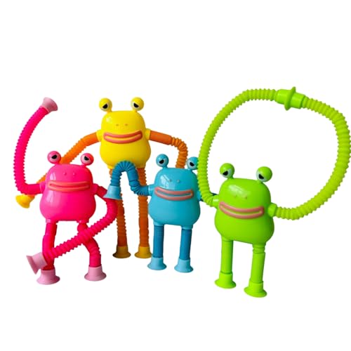 Animal Pop Tubes, Frog-Themed Sensory Fidget Toy, Telescopic Suction Cup Play Tube for Toddler, Educational Stretch Toy for Kids, Boys, Girls, Classroom, Travel, 1 Piece von Generisch