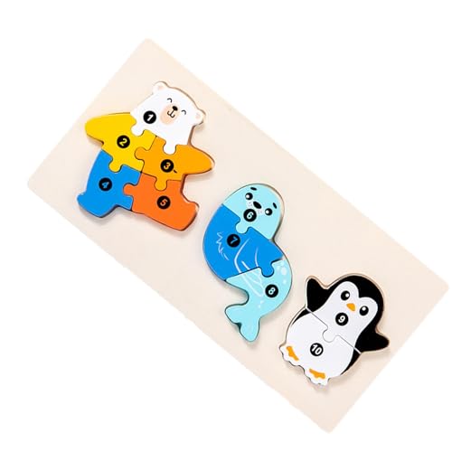Animal Puzzle Board, Tierform -Matching -Puzzle für Kinder - Tiermuster -Matching -Blöcke,Frühe Bildungsentwicklung Brettspiele für Mädchen und Junge von Generisch