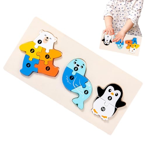 Animal Puzzle Board, Tierform -Matching -Puzzle für Kinder - Tiermuster -Matching -Blöcke - Frühe Bildungsentwicklung Brettspiele für Mädchen und Junge von Generisch