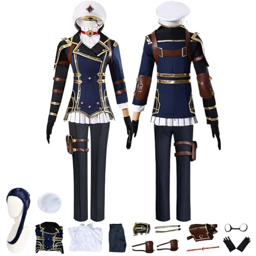 Anime Arcane Caitlyn Cosplay Kostüm Rollenspiel Outfit mit Perücke Blue Coat Long Hosen Accessoires Set Halloween Comic Con Party Carnival Uniform für Erwachsene Kinder Unisex Anzug Anime Arcane Caitlyn Cosplay Kostüm Rollenspiel Outfit mit Perücke Blue Coat Long Hosen Accessoires Set Halloween Comic Con Party Carnival Uniform für Erwachsene Kinder Unisex Anzug von Generisch