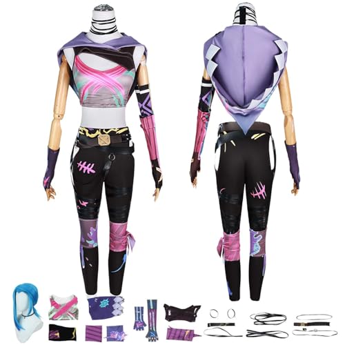 Anime Arcane J'inx Cosplay Kostüm Rollenspiel Outfit mit Perücke Umhang Lange Hose Zubehör Set Halloween Comic Con Party Karneval Uniform für Erwachsene Kinder Unisex Anzug Anime Arcane J'inx Cosplay Kostüm Rollenspiel Outfit mit Perücke Umhang Lange Hose Zubehör Set Halloween Comic Con Party Karneval Uniform für Erwachsene Kinder Unisex Anzug von Generisch