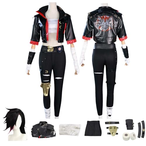 Anime Arcane Pit Fighter Vi Cosplay Kostüm Rollenspiel Outfit mit Perücke Hosen Zubehör Set Halloween Comic Con Party Karneval Uniform für Erwachsene Kinder Unisex Anzug Anime Arcane Pit Fighter Vi Cosplay Kostüm Rollenspiel Outfit mit Perücke Hosen Zubehör Set Halloween Comic Con Party Karneval Uniform für Erwachsene Kinder Unisex Anzug von Generisch