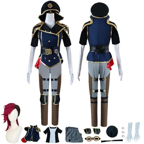 Anime Arcane Vi Cosplay Kostüm Rollenspiel Outfit mit Perücke Blue Coat Long Hosen Accessoires Set Halloween Comic Con Party Carnival Uniform für Erwachsene Kinder Unisex Anzug Anime Arcane Vi Cosplay Kostüm Rollenspiel Outfit mit Perücke Blue Coat Long Hosen Accessoires Set Halloween Comic Con Party Carnival Uniform für Erwachsene Kinder Unisex Anzug von Generisch