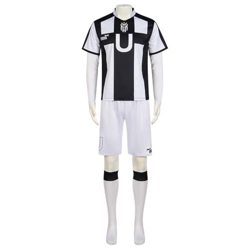 Anime Blue Lock Barou Shouei Cosplay Kostüm Nr. 13 Schwarz und Weiß Jersey Sportbekleidung Anzug Fußball Halloween von Generisch