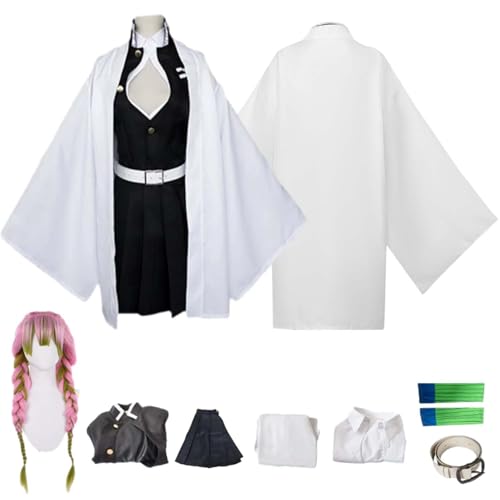 Anime D'emon S'layer Kanroji Mitsuri Cosplay Kostüm Rollenspiel Outfit mit Perücke Rock Zubehör Set Halloween Comic Con Party Karneval Uniform für Erwachsene Kinder Unisex Anzug Anime D'emon S'layer Kanroji Mitsuri Cosplay Kostüm Rollenspiel Outfit mit Perücke Rock Zubehör Set Halloween Comic Con Party Karneval Uniform für Erwachsene Kinder Unisex Anzug von Generisch