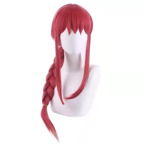 Anime Erwachsene Frauen Cosplay Perücke für Makima Lange Haare Rolle Spielen Party Halloween Weihnachten,Red von Generisch