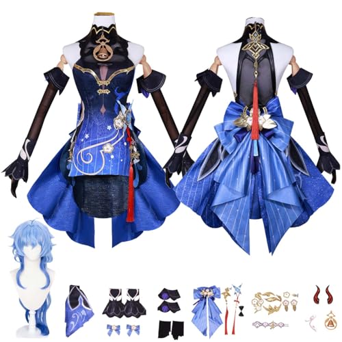 Anime G'enshin Impact Ganyu Cosplay Kostüm Rollenspiel Outfit mit Perücke Kleid Accessoires Halloween Comic Con Party Karneval Uniform für Erwachsene Kinder Unisex Anzug Anime G'enshin Impact Ganyu Cosplay Kostüm Rollenspiel Outfit mit Perücke Kleid Accessoires Halloween Comic Con Party Karneval Uniform für Erwachsene Kinder Unisex Anzug von Generisch
