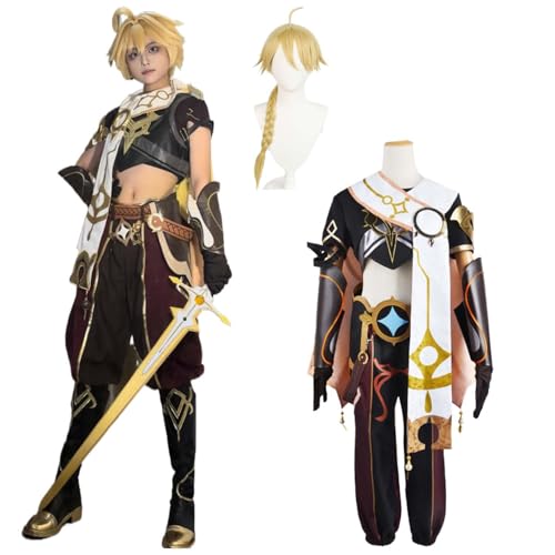 Anime Genshin Impact Spielfigur Aether Cosplay Kostüm für Kinder Erwachsene Männer und Jungen Outfit mit Perücke und Zubehör Komplettset Halloween Weihnachten Karneval Anime Genshin Impact Spielfigur Aether Cosplay Kostüm für Kinder Erwachsene Männer und Jungen Outfit mit Perücke und Zubehör Komplettset Halloween Weihnachten Karneval von Generisch