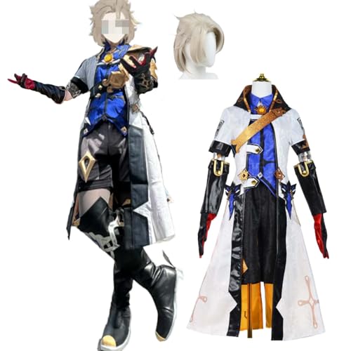 Anime Genshin Impact Spielfigur Albedo Cosplay Kostüm für Kinder und Erwachsene Outfit mit Perücke und Zubehör Komplettset Halloween Weihnachten Karneval Anime Genshin Impact Spielfigur Albedo Cosplay Kostüm für Kinder und Erwachsene Outfit mit Perücke und Zubehör Komplettset Halloween Weihnachten Karneval von Generisch
