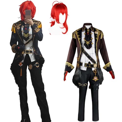 Anime Genshin Impact Spielfigur Diluc Ragnvindr Cosplay Kostüm für Kinder und Erwachsene Herren Outfit mit Perücke und Zubehör komplettes Set Halloween Weihnachten Karneval Uniform Anime Genshin Impact Spielfigur Diluc Ragnvindr Cosplay Kostüm für Kinder und Erwachsene Herren Outfit mit Perücke und Zubehör komplettes Set Halloween Weihnachten Karneval Uniform von Generisch