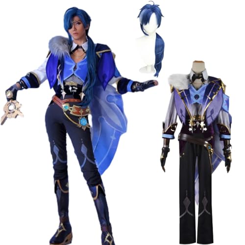 Anime Genshin Impact Spielfigur Kaeya Alberich Cosplay Kostüm für Kinder und Erwachsene Outfit mit Perücke und Zubehör Komplettset Halloween Weihnachten Karneval Anime Genshin Impact Spielfigur Kaeya Alberich Cosplay Kostüm für Kinder und Erwachsene Outfit mit Perücke und Zubehör Komplettset Halloween Weihnachten Karneval von Generisch
