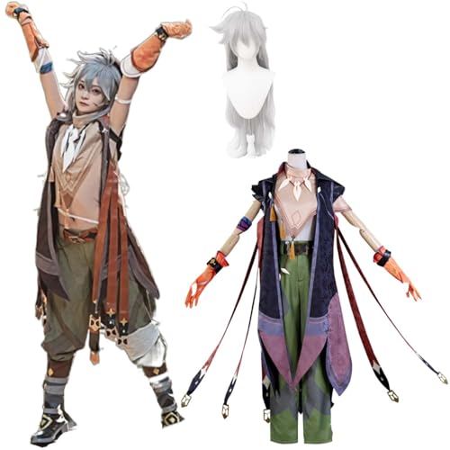 Anime Genshin Impact Spielfigur Razor Cosplay Kostüm für Kinder Erwachsene und Frauen Outfit mit Perücke und Zubehör Komplettset Halloween Weihnachten Karneval Anime Genshin Impact Spielfigur Razor Cosplay Kostüm für Kinder Erwachsene und Frauen Outfit mit Perücke und Zubehör Komplettset Halloween Weihnachten Karneval von Generisch