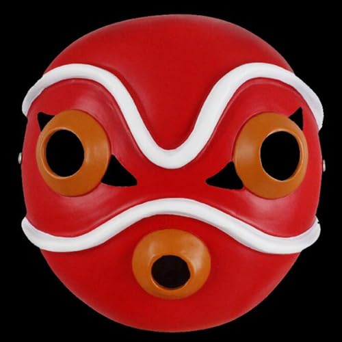 Anime Rote Maske Harz Spiel Party Halloween Kostüm Cosplay Maske Requisiten für Erwachsene von Generisch