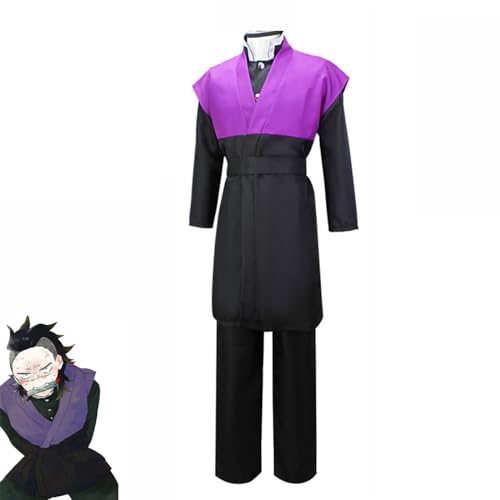 Anime Shinazugawa Genya Cosplay Kostüm Männer Kimono Uniform Set Halloween Outfit,XXL-Set von Generisch