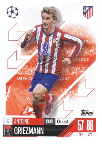 Antoine Griezmann t 8.5M Stürmer Atlético Topps Fußball Sammelkarte 117 von Generisch