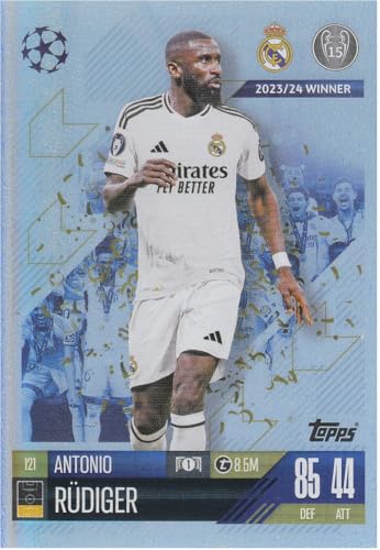 Antonio Rüdiger Madrid CL Sieger Saison 2023/24 Glitzer Fußball Sammelkarte 121 Antonio Rüdiger Madrid CL Sieger Saison 2023/24 Glitzer Fußball Sammelkarte 121 von Generisch