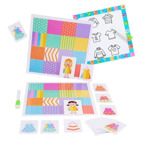 Anziehspiel, Kinder-Verkleidungsspiel, Make-up-Spiel, modische Verkleidungs-Brettspiele für Kinder ab 3 Jahren, passendes Anziehspielzeug, lustiges Spielzeug-Set von Generisch
