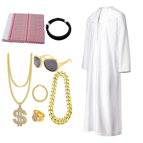 Arabische Kostüme, traditionelles Kostüm aus dem Nahen Osten, Sultan-Scheichkostüm, Wüstenfestkleidung, arabische und Prinzessinnen-Kleidung für Partys, Bühnenauftritte, kulturelle Veranstaltungen Arabische Kostüme, traditionelles Kostüm aus dem Nahen Osten, Sultan-Scheichkostüm, Wüstenfestkleidung, arabische und Prinzessinnen-Kleidung für Partys, Bühnenauftritte, kulturelle Veranstaltungen von Generisch