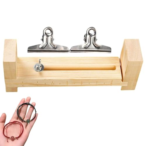 Armband Making Jig - Holz Paracord Webstuhl, einstellbares Seilwebwerkzeug | Fixed Bastelboard -Kit, handgemachtes Nordständer, Knotenbindungsstation für Schmuckhandwerker, Anfänger Accessoire von Generisch